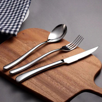3 04 months light steak knife fork spoon thickened stainless steel tableware western food knife fork spoon dessert spoon upscale hotel restaurant