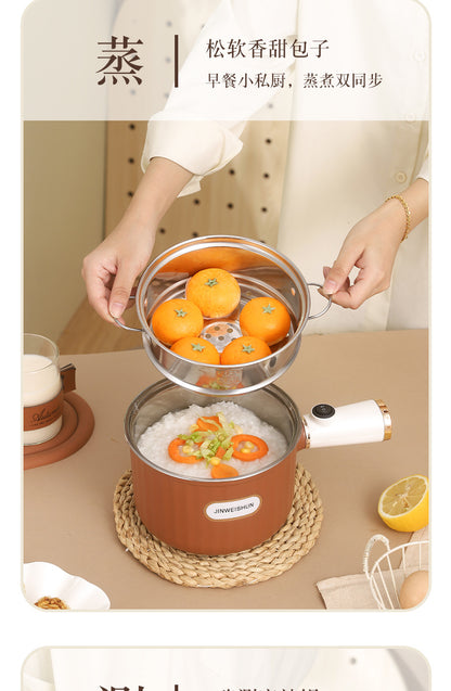 304 Liner Multi-functional Electric Cooking Pot Household Small Pot Dormitory Cooking Noodle Pot Hot Pot Small Electric Pot Intelligent Integrated Pot