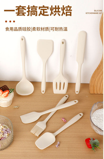 in stock Mini All-inclusive Silicone Kitchenware suit small size Silicone Soup Spoon Secret Shovel Household Non-stick Cookware for Children
