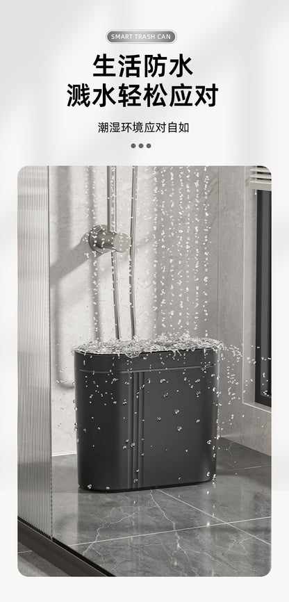 Household intelligent induction trash can large capacity electric open lid gap trash can kitchen sanitary wall trash can