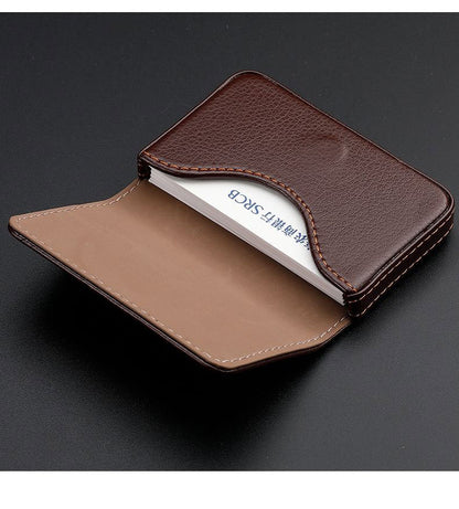 In-Stock Wholesale Pu Business Card Holder, Business Card Case, Business Card Wallet, Company Gift, Faux Leather