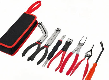 Red and black elbow 60 degree power-off pliers bolt pliers multi-purpose pliers car oil pipe separation harness pliers cross-border pliers
