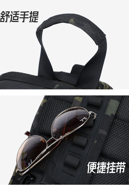 Men's Tactical Chest Bag, Crossbody Bag, Functional Outdoor Travel Lightweight Camouflage Shoulder Bag, Multi-Functional Lure Backpack