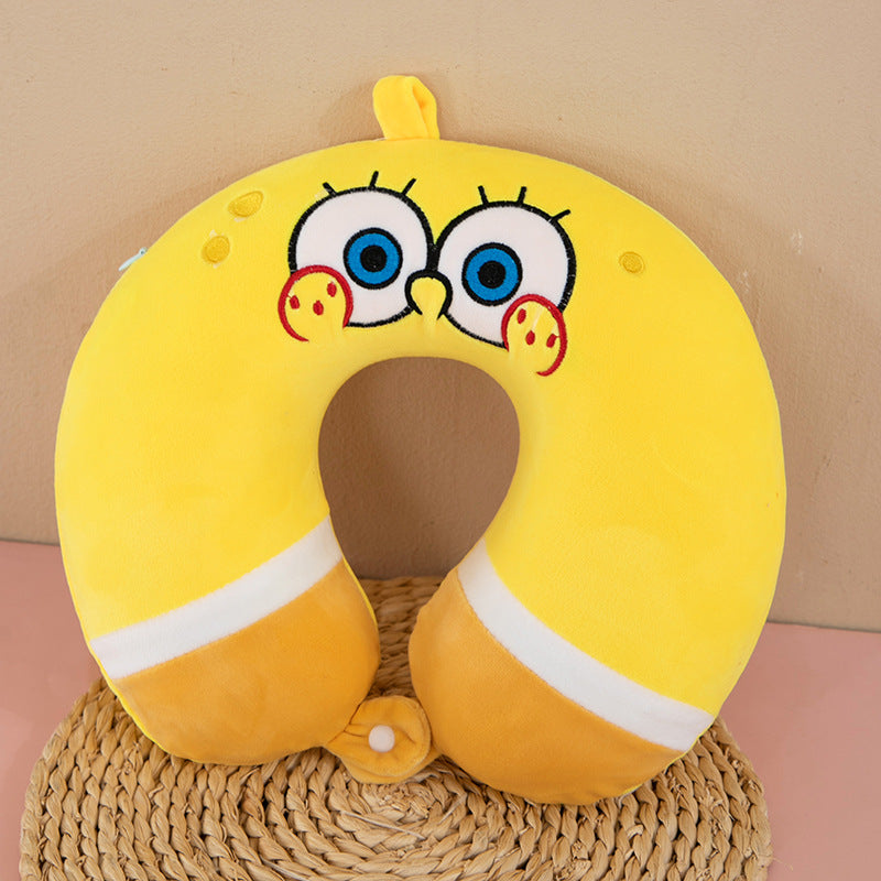Neck Pillow Travel Memory Foam U-shaped Pillow Cartoon Gift Sponge Sleeping Neck Pillow Embroidery Slow Rebound Nap Pillow