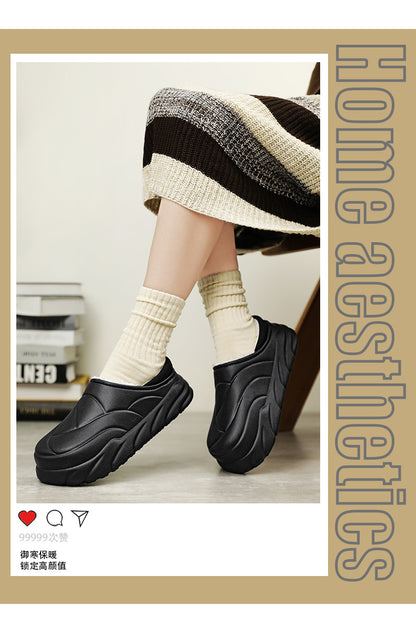 Waterproof Winter Men's Slippers 2025 New Winter Home Warm Thick-Soled Couple Casual Cotton Shoes for Women