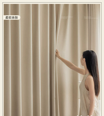 2026 New Summer Blackout Curtain Fabric, Sunshade and Heat Insulation for Living Room and Bedroom, Simple Modern Blackout Curtain Finished Product
