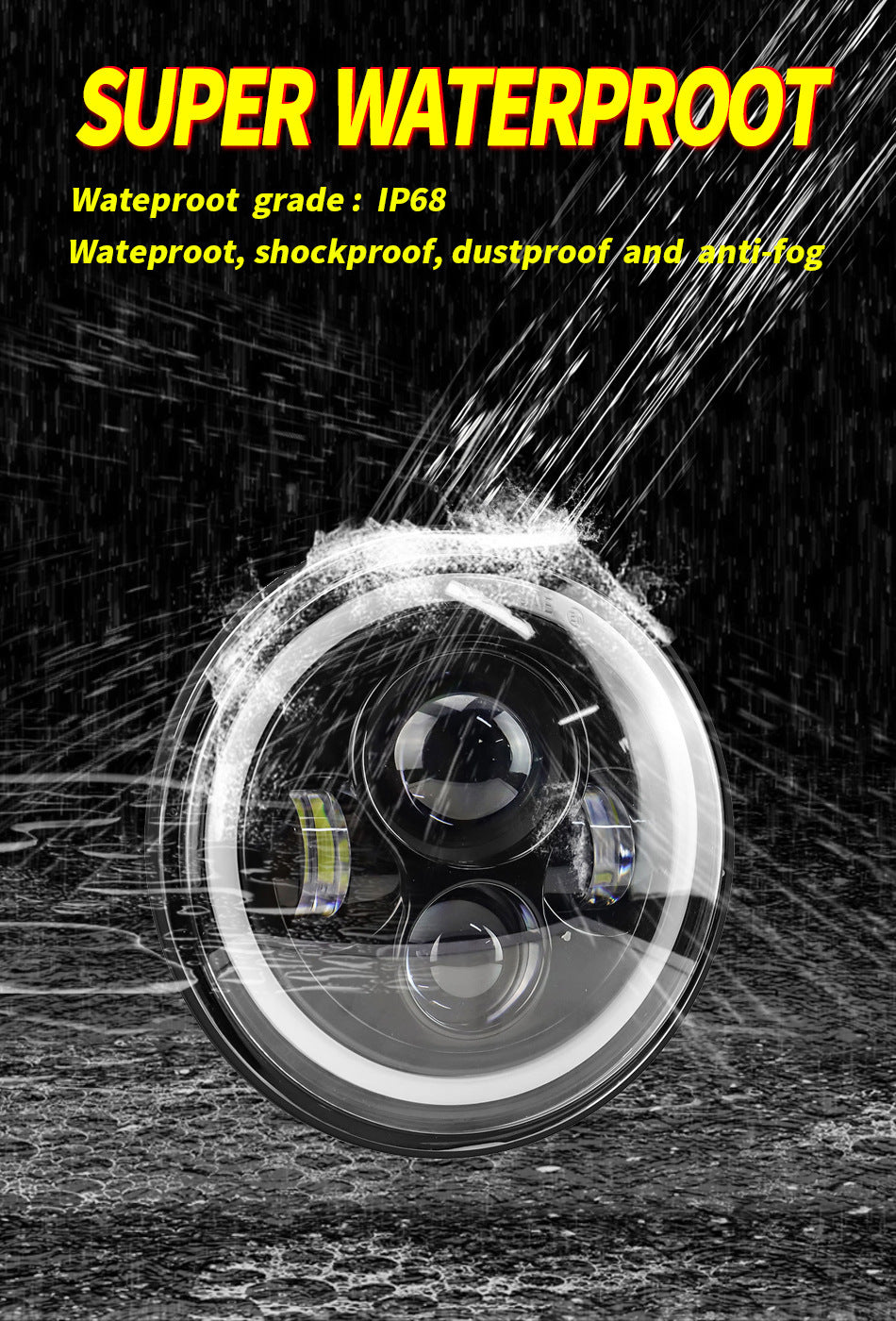 Car Led Headlights 7inch Wrangler Angel Eye Headlights Harley Motorcycle 60W Super Bright Headlights