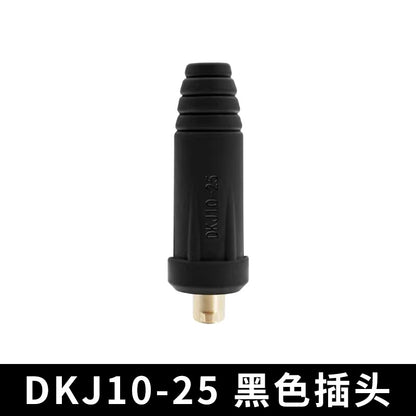 Welding Machine Quick Connector Dkj25-35-50-70 Square All-Copper European Quick-Plug Welding Head Cable Connector