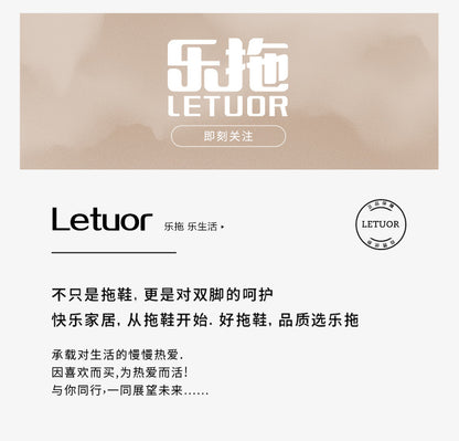 Letuo's New Winter Bag-Heeled Cotton Shoes for Women, Home Indoor and Outdoor Thick-Soled Non-Slip Soft-Soled Couple's Furry Shoes for Men