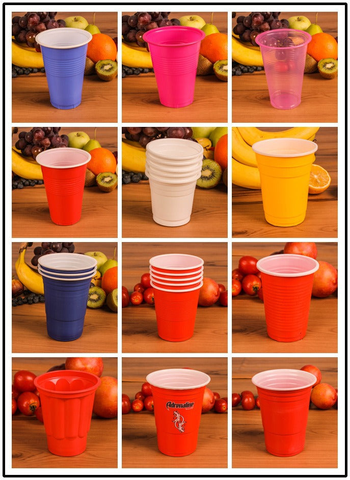 Disposable Plastic Cup Beer Table Tennis Cup Color Box suit Beer Game Cup Party Solo Cup 16oz Red Blue