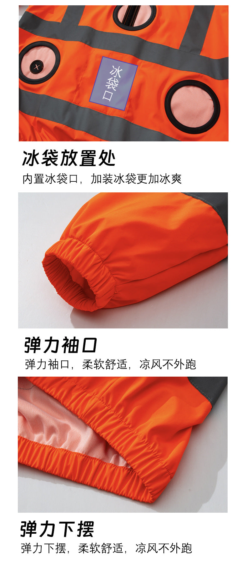 New Cooling Air-Conditioning Clothing, Reflective Long-Sleeved Work Clothes with Three Fans, Labor Protection Clothing, Outdoor Sun Protection Duty Clothing