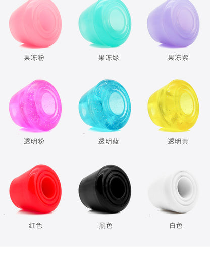 Double-row skates high elastic wear-resistant PU brake head four-wheel roller skates point ice roller skates brake accessories