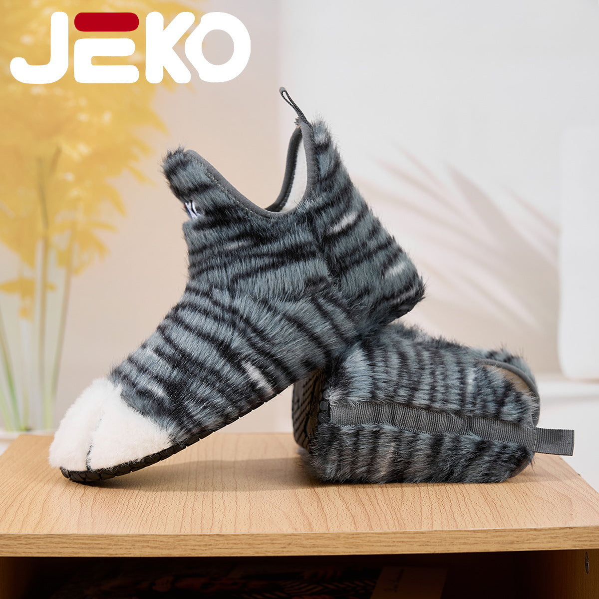 Cross-Border Autumn and Winter Yoga Shoes with Fleece Lining for Warmth, Indoor Shoes for Men and Women, Non-Slip, Silent, Slip-On, Closed-Toe, Soft Plush Cotton Shoes