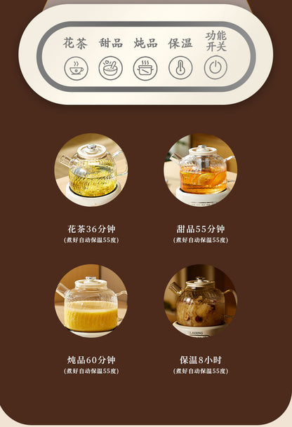 Health Pot Multi-functional Home Office Full Glass Flower Tea Pot Large Capacity Kettle Boiling Tea Pot Gift Box Gift