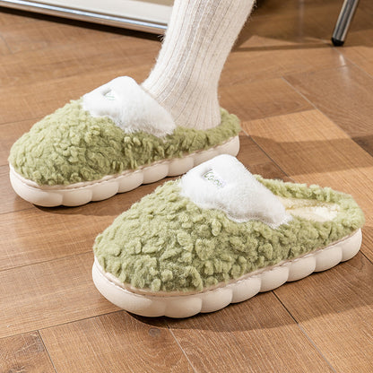 Cotton Slippers for Women, Cute Cartoon Indoor Non-Slip Warm Cotton Shoes for Students and Couples, Korean Style Slippers for Men, Winter Style