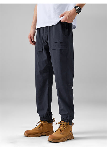 2024 Summer Thin Pants Soft Shell Waterproof Windproof Men's American Style Functional Outdoor Mountaineering Casual Crock Pants
