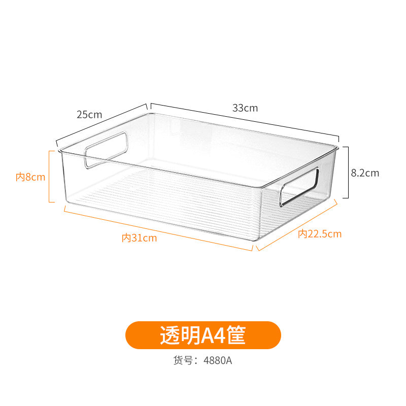 Desktop Storage Box Dormitory Cosmetics Transparent Basket Acrylic Drawer Mask Organizer Box Snack Sundry Storage Rack