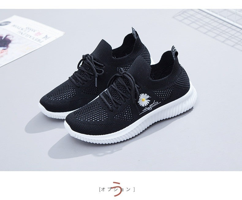 Mesh Shoes Women's Shoes 2023 New Autumn Breathable sneaker Women's Mesh Casual White Shoes Casual Slip-on