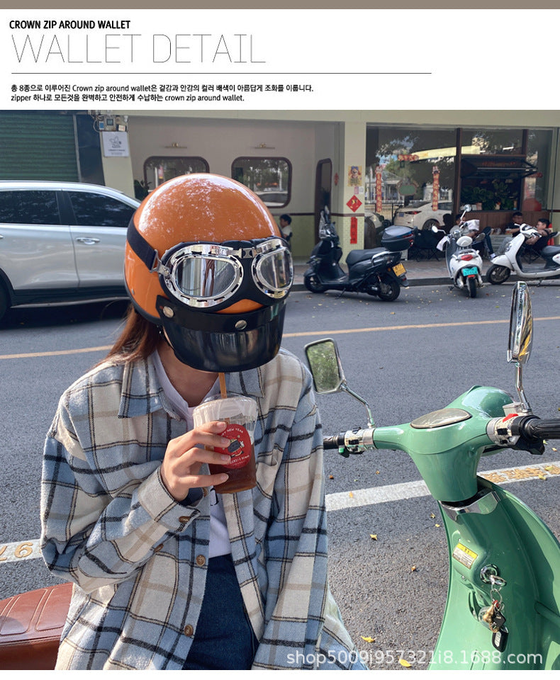 Factory Outlet GB 3C Harley Retro Half Helmet Lightweight Summer Electric Vehicle Helmet Safety Helmet Unisex