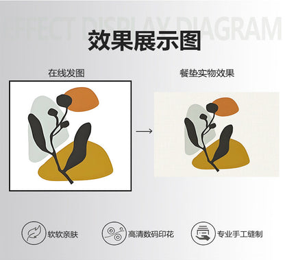 Amazon's New Chinese Style Western Place Mats, Digital Printing Insulation Mats, Household Western Place Mats, Student Bowl Mats Wholesale