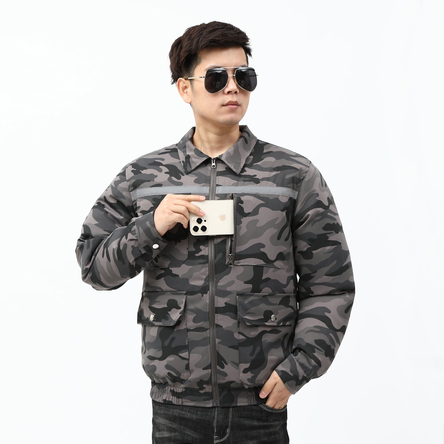 Heatstroke Prevention and Cooling Air Conditioning Clothes Men's Work Clothes Refrigeration with Fan Charging Site Labor Protection Clothes Welder Jacket
