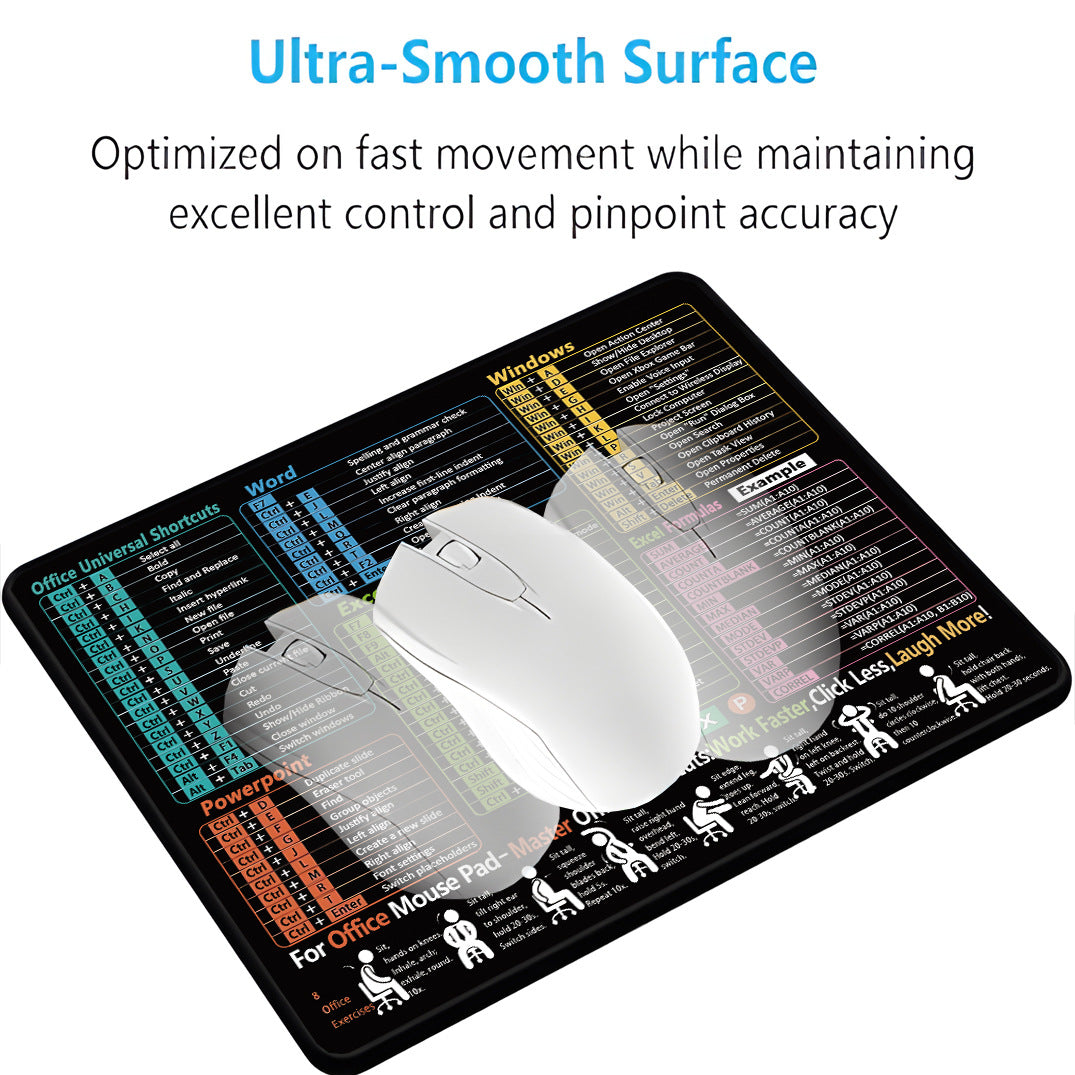 Excel English Shortcut Keys Cross-Border Mouse Pad Customized Ip Office Large Computer Notebook Special Small Table Pad
