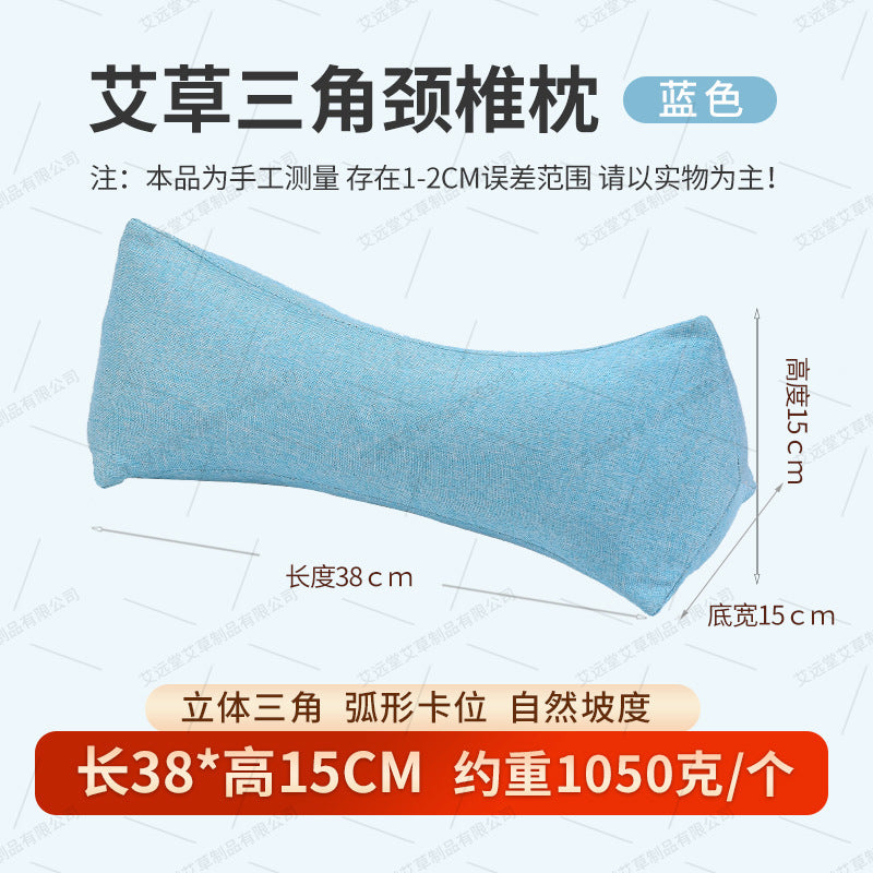 Cervical Spine Pillow Buckwheat Skin Pillow Sleeping Triangle Massage Pillow to Aid Sleep Hard Single Physiotherapy Neck Protection Buckwheat Triangle Pillow