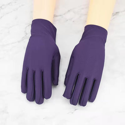 Spandex Gloves Spring and Summer White Ceremonial Thin Short Elastic Gloves for Men and Women Tight White Gloves Jewelry Gloves