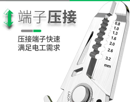 La a Stainless Steel Multifunctional Wire Stripping Pliers Electrician Special Pliers Tool Collection Electrician Pliers Wire Stripper Wire Cutter