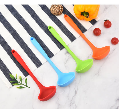 Silicone Mini Soup Spoon Kitchen Cooking Soup Spoon Children's Food Supplemented Soup Spoon Food Grade Material Silicone Soup Spoon 21cm