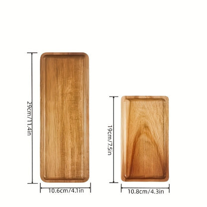 Acacia Wooden Tray Western Food Hotel Tray Tea Tray Fruit Plate Nut Plate Food Bread Tray Rectangular