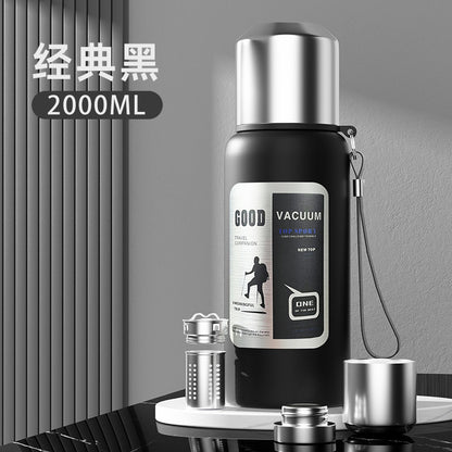 316 stainless steel liner large capacity vacuum all-steel thermos cup outdoor travel mountaineering fitness portable thermos pot