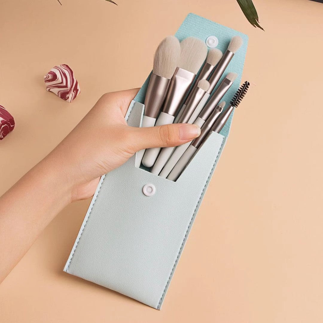8 makeup brush suit portable short super soft travel blush brush eye shadow brush beauty tools for beginners
