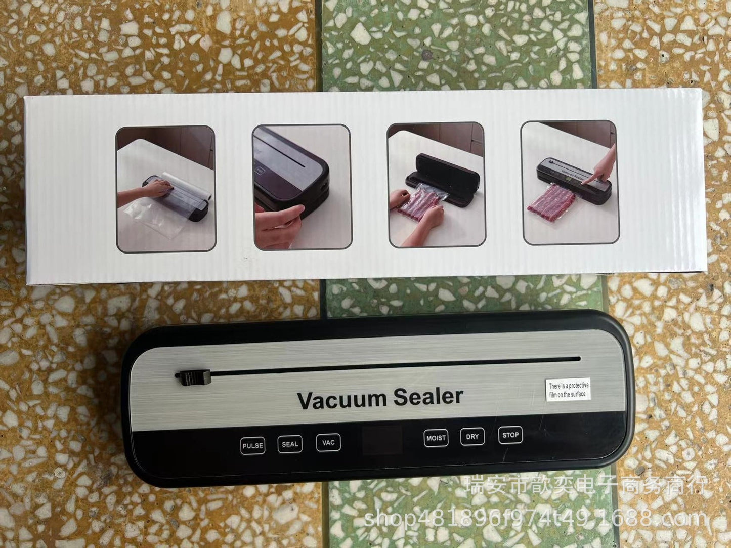 Vacuum Sealing Machine Food Preservation Machine Kitchen Plastic Household Vacuum Packaging Machine Wet and Dry Knife Cutting Sealing Machine