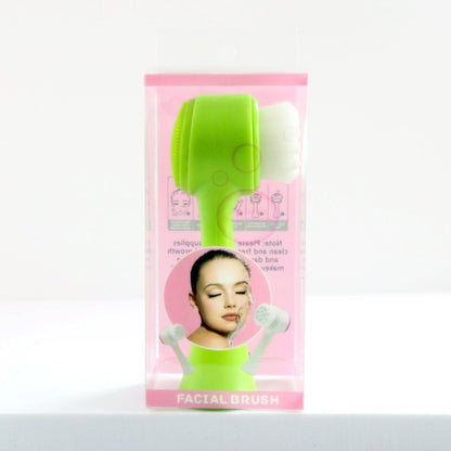 3D Silicone Double-sided Cleansing Brush Silicone Face Washing Brush Soft Hair Cleansing Brush Cleaning Pore Face Washing Instrument Massage Artifact
