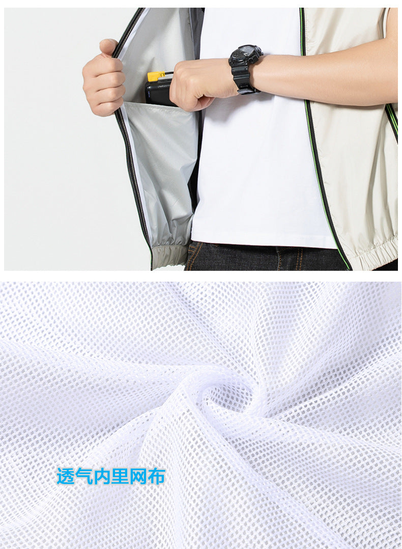 New sleeveless fan clothing air conditioning clothing summer outdoor heatstroke cooling clothes with fan Japan and South Korea cross-border wholesale