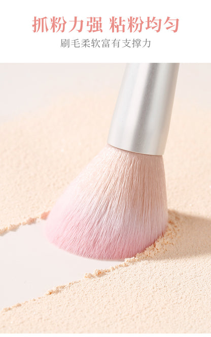 Xixi Light Feather Face Double Head Makeup Brush Easy Makeup Long Rod Flat Head Makeup Brush Novice Student Beauty Makeup Tool