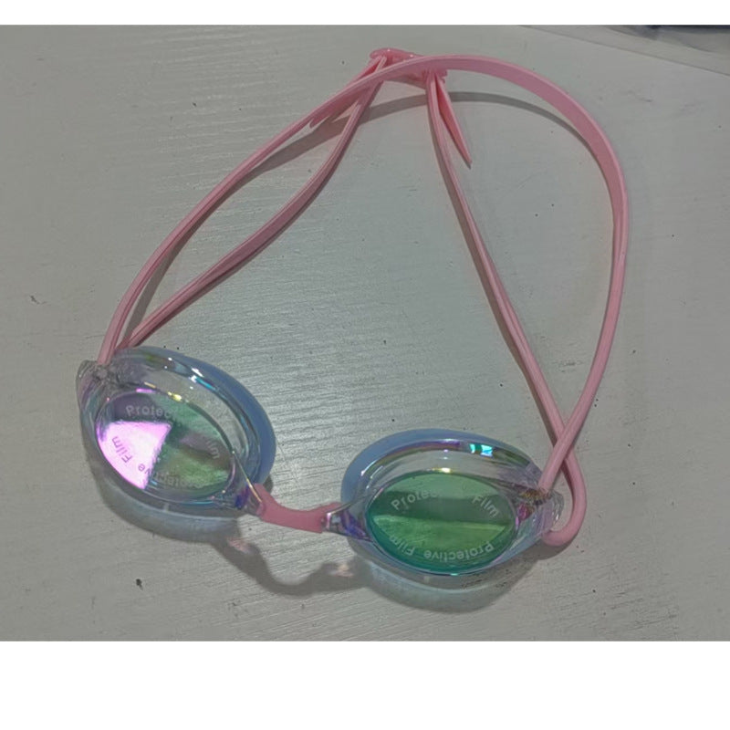 Factory Direct Sales Swimming Goggles Hd Waterproof Anti-Fog Electroplating Color Plated Universal Racing Diving Professional Swimming Goggles Wholesale