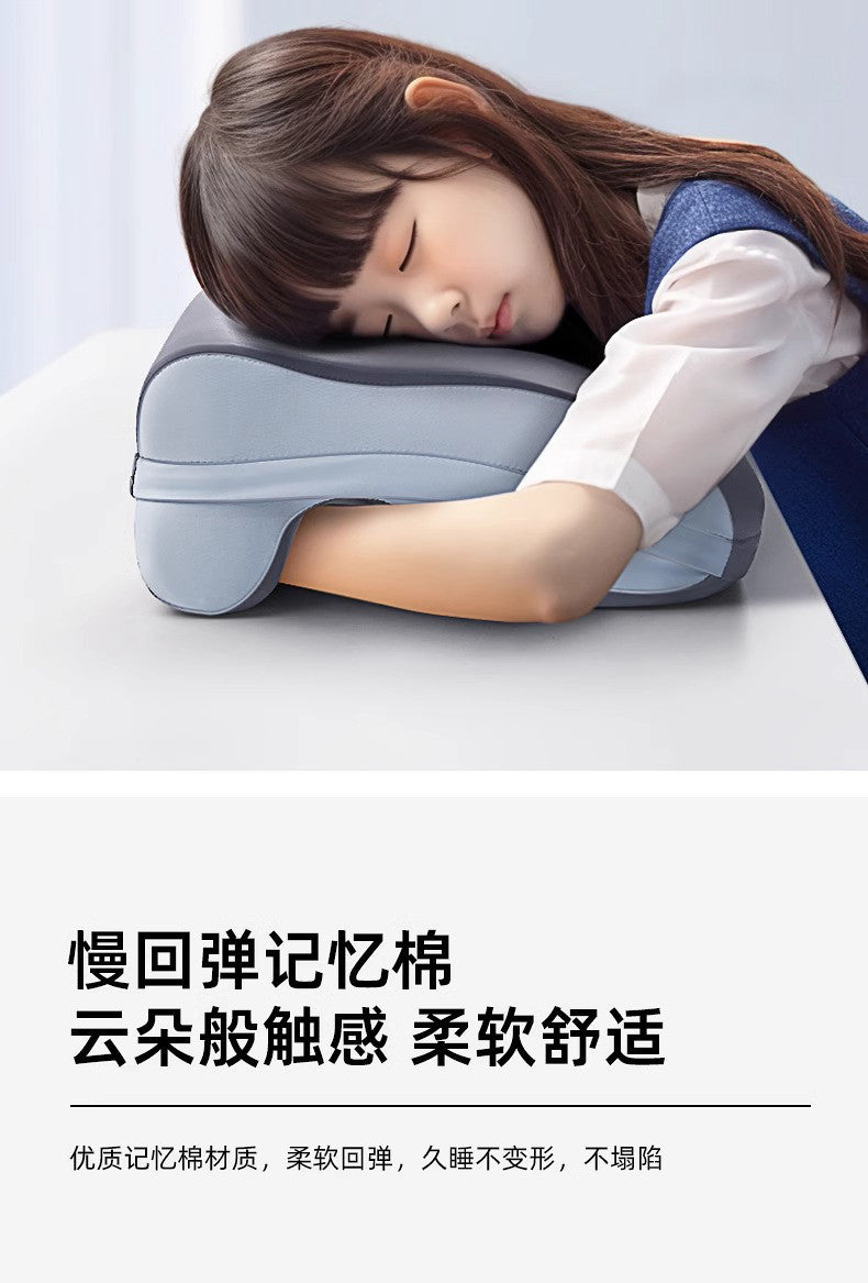 Memory Foam Nap Pillow for Primary School Students, Summer Nap Pillow, Office Desk Removable and Washable Pillow