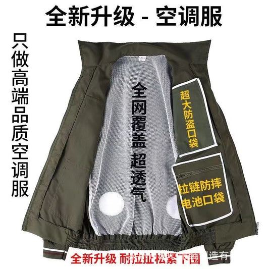 25 New Air-conditioning Clothes with Fan Outdoor Work Air-conditioning Shirt Factory Direct Cross-border Wholesale Exclusive