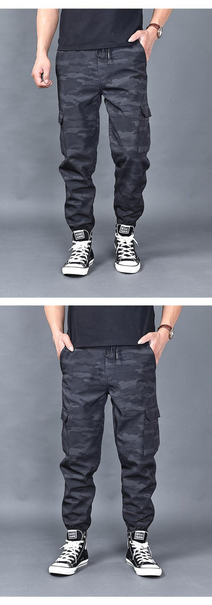 Ice Silk Crock Pants Men's Leg-tipped Summer Thin Casual Pants Loose plus size Quick-drying Pants Fashion Brand Sports Pants