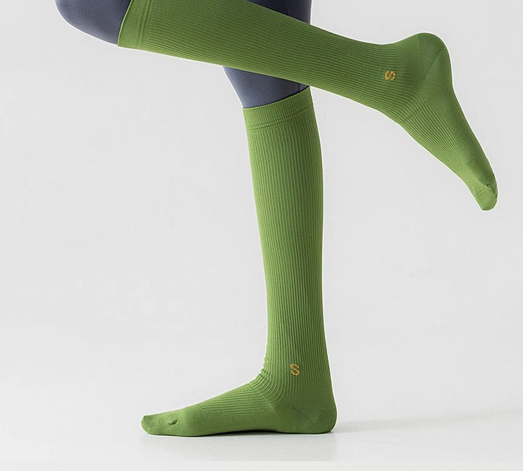 Compression socks sports compression calf socks professional rope skipping running women's socks summer fitness stockings non-slip yoga socks