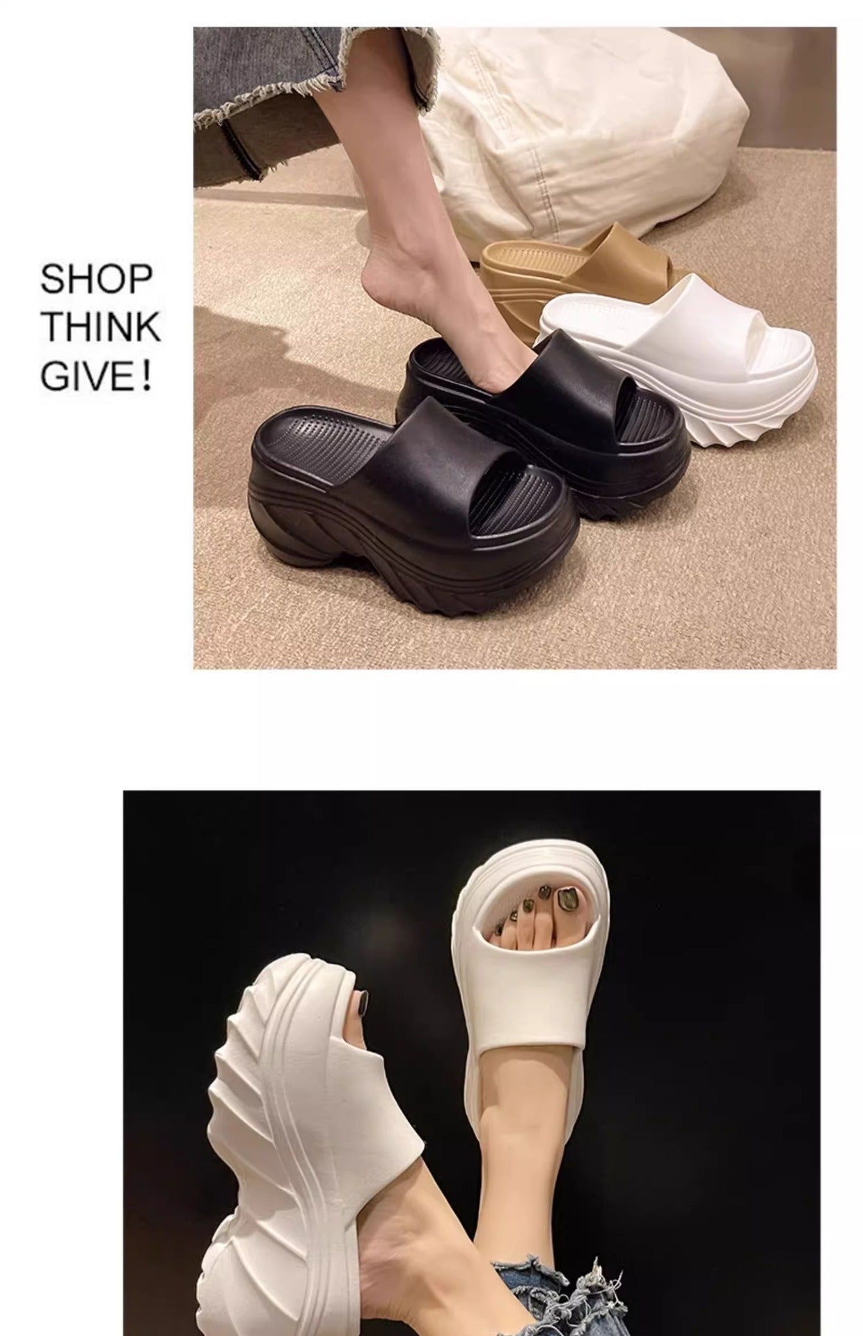 9CM height-increasing thick-soled slippers women's summer sandals EVA high-end non-slip non-smelly feet home wear wholesale