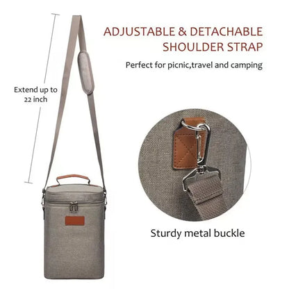 lunch bag red wine thermos bag 4 bottles wine cold ice bag outdoor picnic bag picnic bag