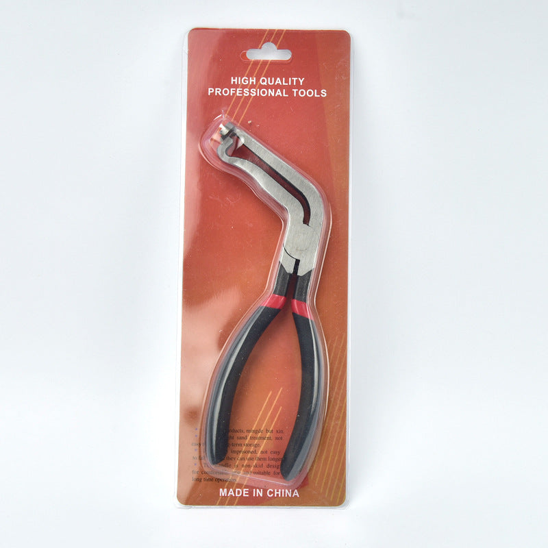 Red and black elbow 60 degree power-off pliers bolt pliers multi-purpose pliers car oil pipe separation harness pliers cross-border pliers
