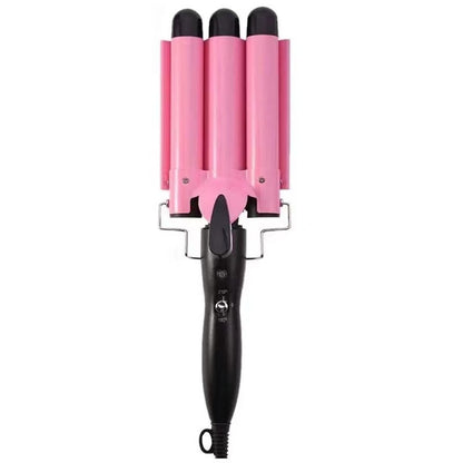 Hot sale three-tube curling iron three-rod curling iron water ripple hairdressing stick egg roll electric splint iron big wave