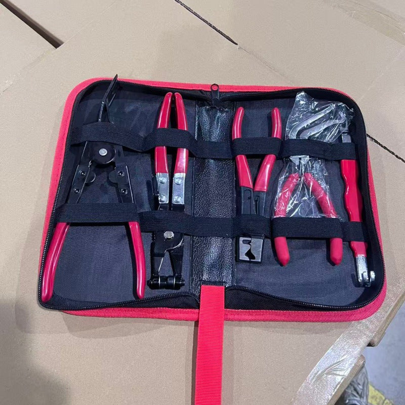 Red and black elbow 60 degree power-off pliers bolt pliers multi-purpose pliers car oil pipe separation harness pliers cross-border pliers
