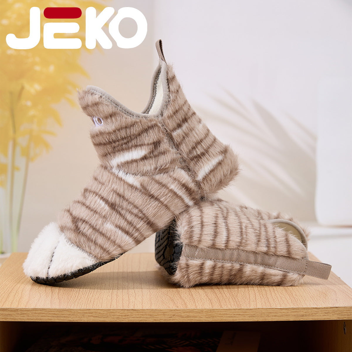 Cross-Border Autumn and Winter Yoga Shoes with Fleece Lining for Warmth, Indoor Shoes for Men and Women, Non-Slip, Silent, Slip-On, Closed-Toe, Soft Plush Cotton Shoes