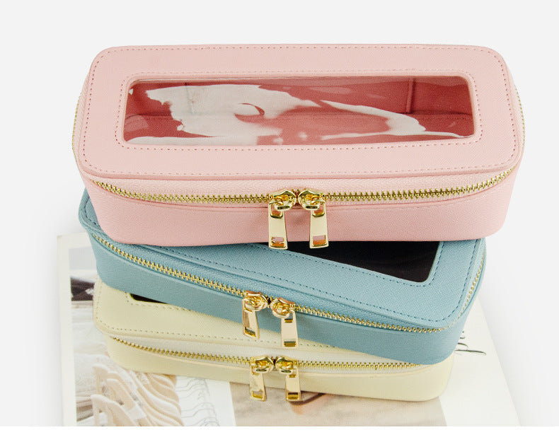 Small single custom high-level cosmetic brush storage box cross-border exquisite beauty storage bag portable texture cosmetic bag