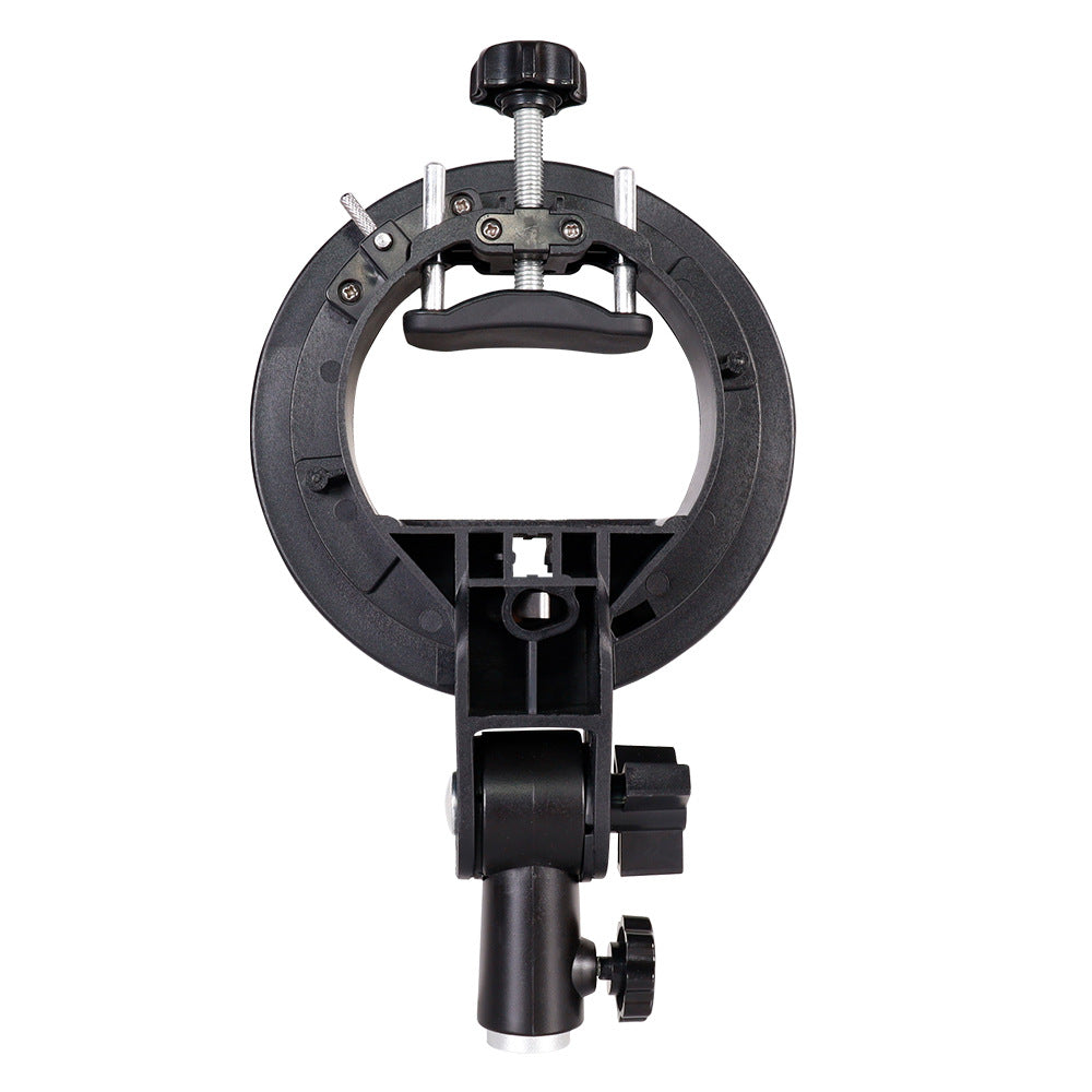 Factory Direct Sales Hot Shoe Lamp Holder Round Short Handle S Chuck Flash Light Stand Baorong Exquisite Mouth Base S Bracket